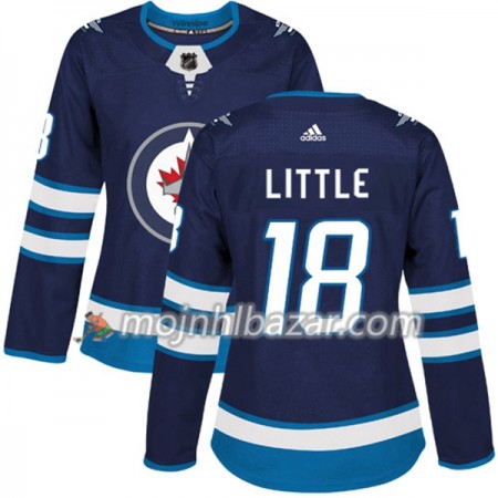 Dresovi Winnipeg Jets Bryan Little 18 Adidas 2017-2018 Navy Plava Authentic - Ženska Dresovi Winnipeg Jets Bryan Little 18 Adidas 2017-2018 Navy Plava Authentic - Ženska
